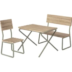 Havebord Med Bænk Og Stole Til Kanin (str 2)