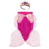 Havfrue Glimmer Skørt Sæt Pink -6 År (str 5)