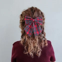 2 Hårsløjfer Red Tartan Agnes Pony Pals