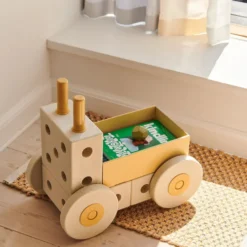 3-i-Gåvogn Baby Walker Sand Grey/Honey Yellow