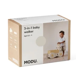 3-i-Gåvogn Baby Walker Sand Grey/Honey Yellow