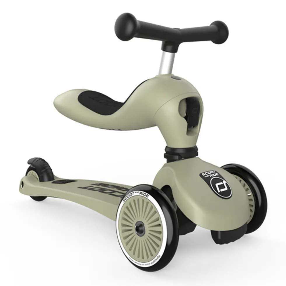 2-i-1 Løbehjul Highway Kick 1 i Olive