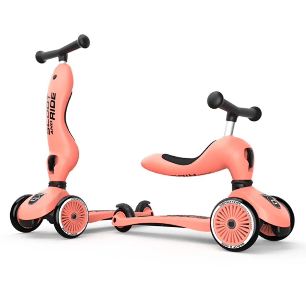 2-i-1 Løbehjul Highway Kick 1 i Peach