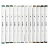 Illustration Marker, 12 stk Naturfarver, Streg 1+8 mm
