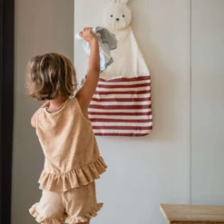 2-I-1 Toto Bunny Væg Organizer & Tote Bag