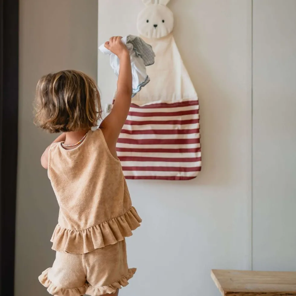 2-I-1 Toto Bunny Væg Organizer & Tote Bag