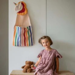 2-I-1 Toto Unicorn Væg Organizer & Tote Bag