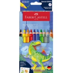 Jumbo Grip Farveblyanter Dino 8 (2 stk)