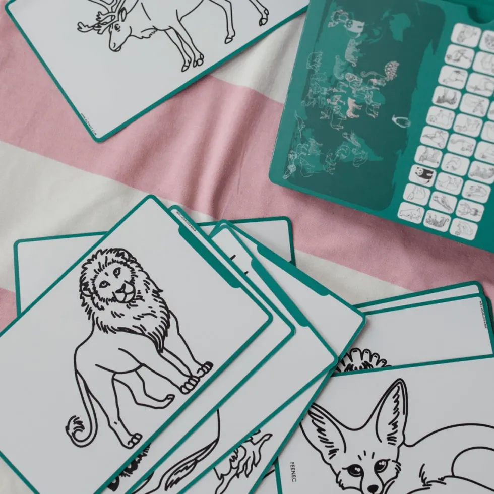Kidydraw Mini Skitsebog med LCD Skærm, Animal Around the World