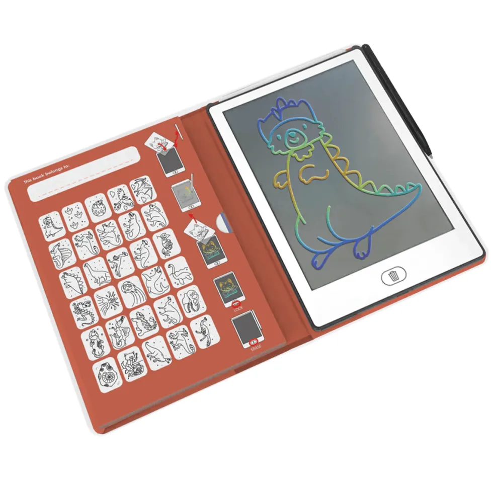 Kidydraw mini skitsebog med LCD skærm, dinosaur