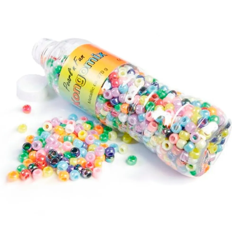 Kongoperler i bøtte, metallic