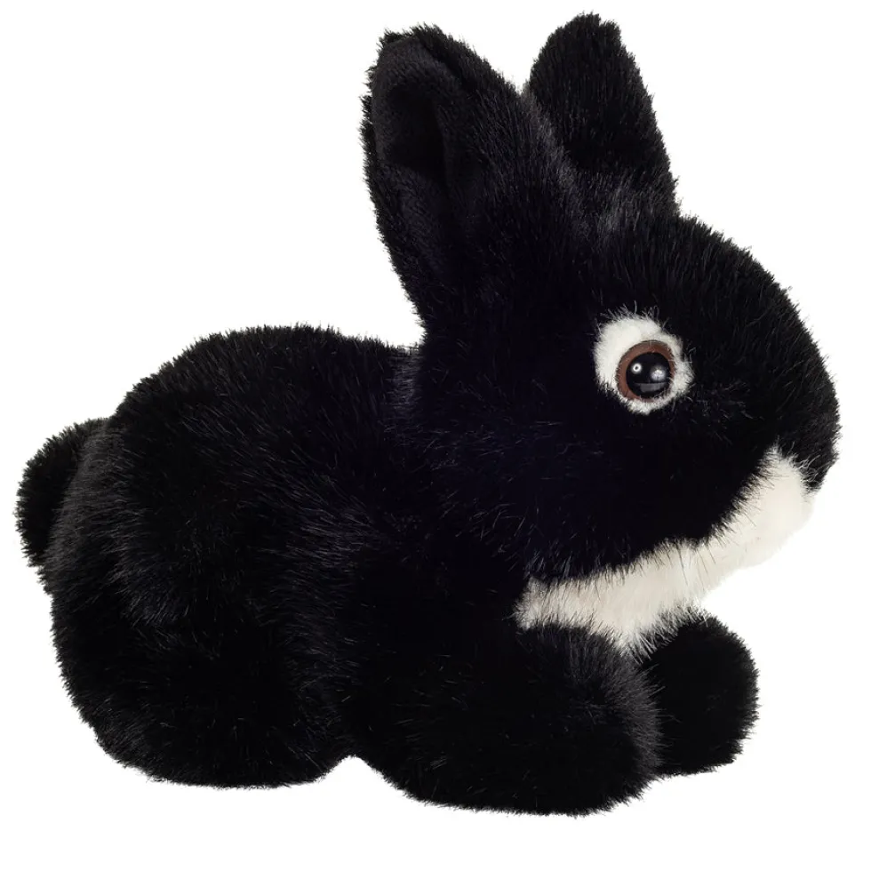 Liggende Kanin i Sort (17 cm)