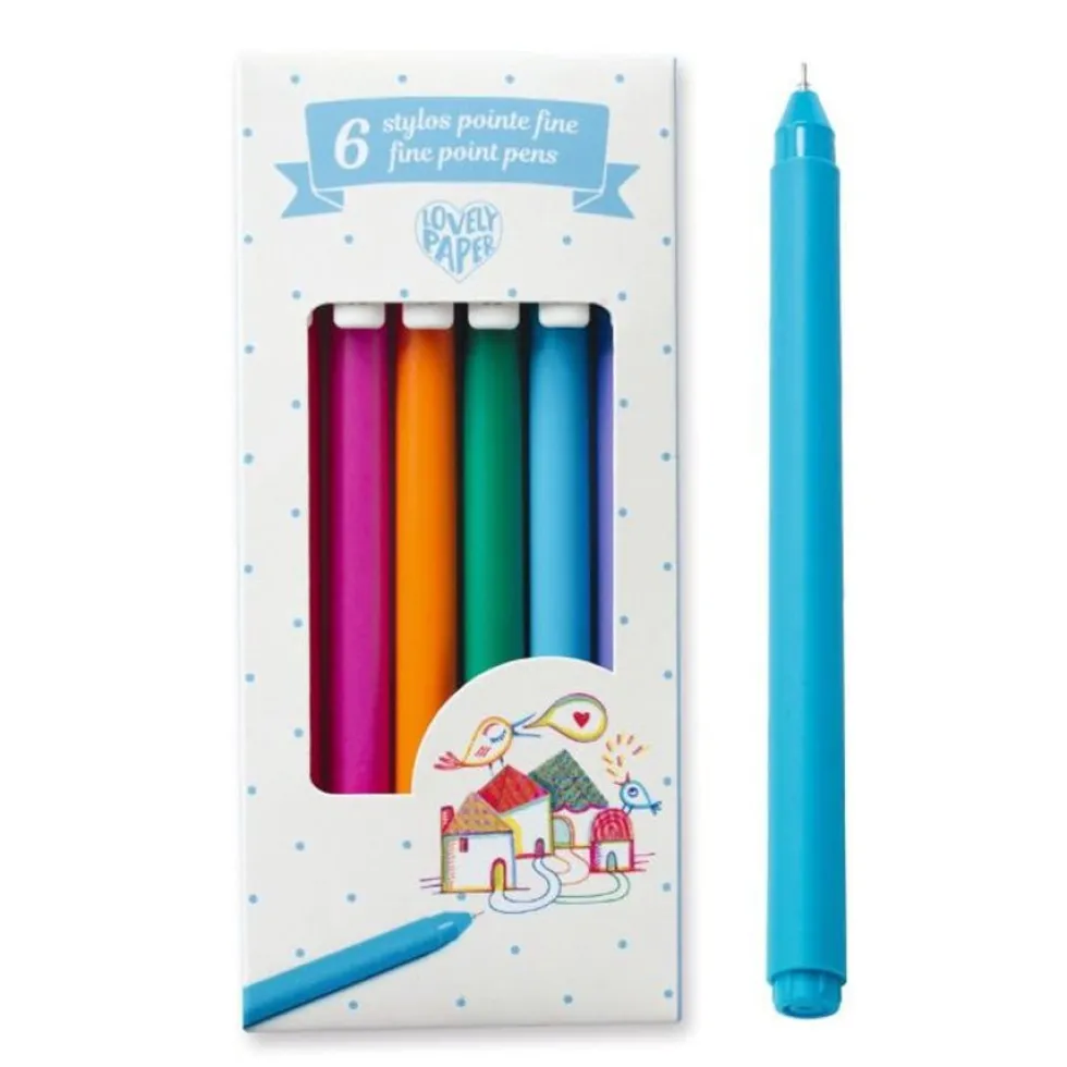 Lovely Paper Gel Penne m/Fin Spids (6 stk)