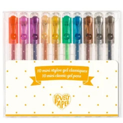 Lovely Paper Mini Gel Penne i Klassiske Farver (10 stk)