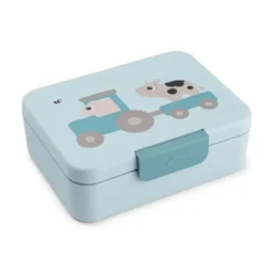 Madkasse Med Opdeling Tiny Farm Blue