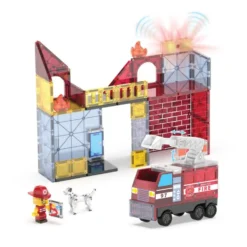 Magna-Tiles Brandstation Med Lys Og Lyd, 50 Dele