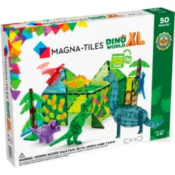 Magna-Tiles byggemagneter, Dino World XL - 50 dele