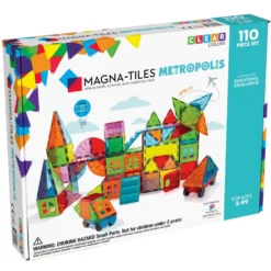 Magna-Tiles byggemagneter Metropolis, clear - 110 dele