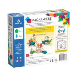 Magna-Tiles byggemagneter Polygons, clear - 8 dele