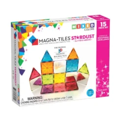 Magna-Tiles byggemagneter Stardust, clear - 15 dele
