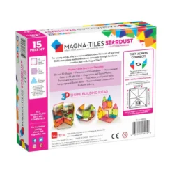Magna-Tiles byggemagneter Stardust, clear - 15 dele