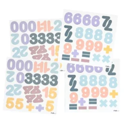 Magnetiske Tal 100 stk i Pastel