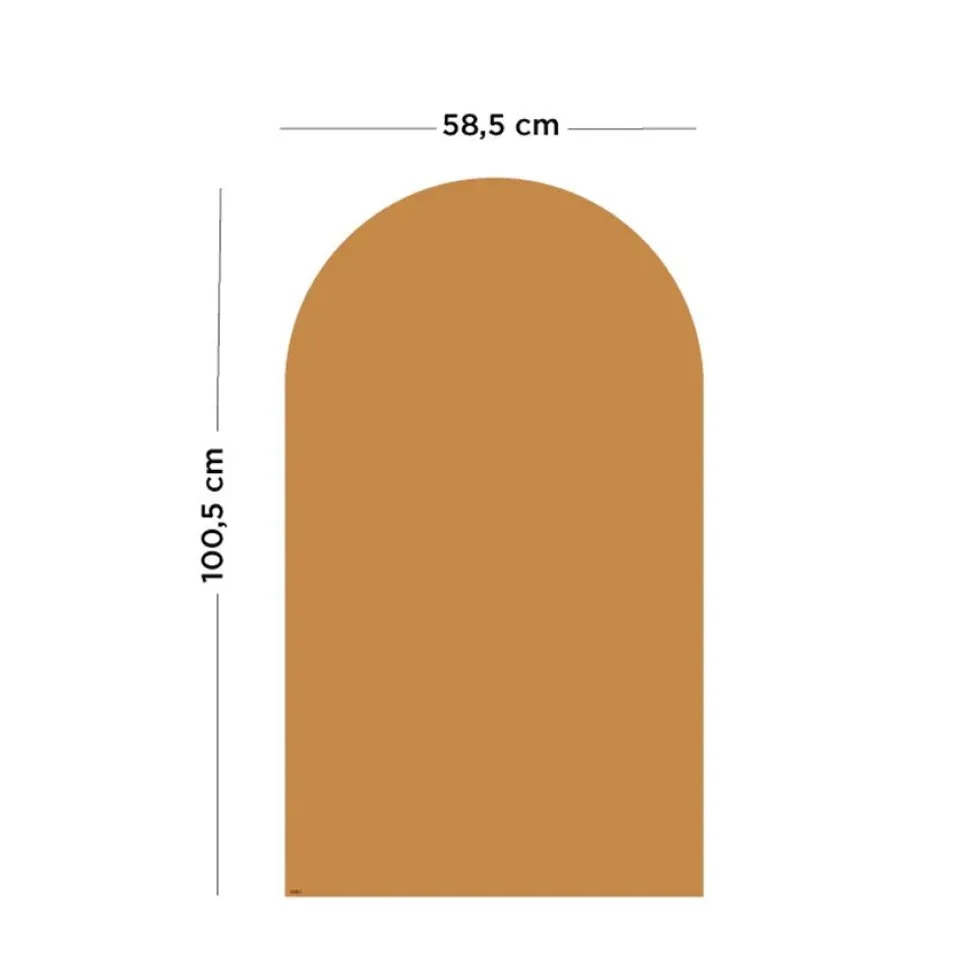 Magnetisk Tavle med Rund Top i Caramel (100 x 58 cm)