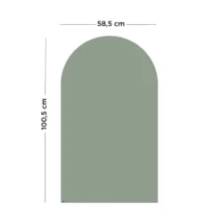 Magnetisk Tavle med Rund Top i Smaragdgøn (100 x 58 cm)