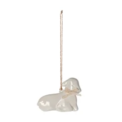 Metal Ornament Lam Hvid