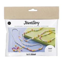 Mini DIY kit smykker, Halskæde og armbånd, ass farver
