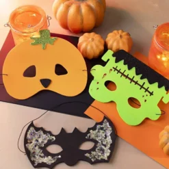 Mini DIY Kit Spooky Udklædning Masker