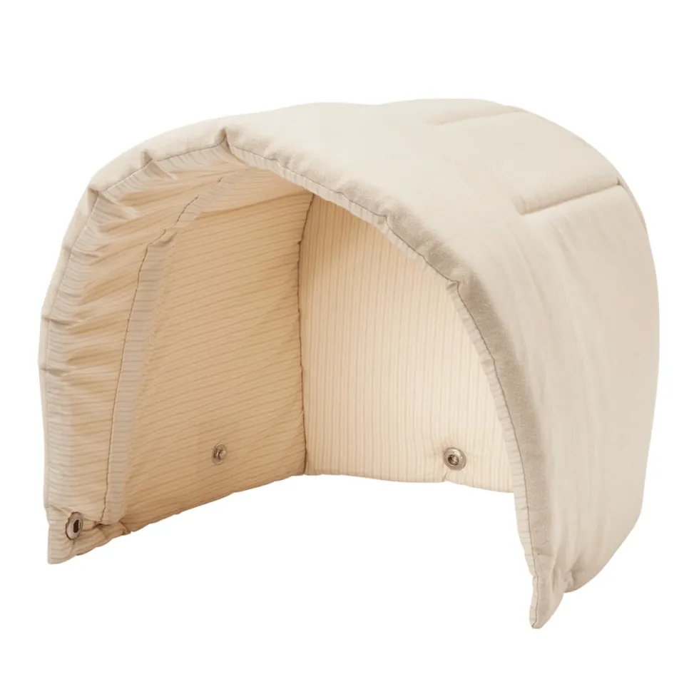 Multifunktionel Kaleche Til Babylift i Cream med Solid Cream Striber
