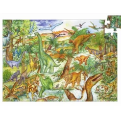 Observationspuslespil med Dinosaurer (100 brikker)