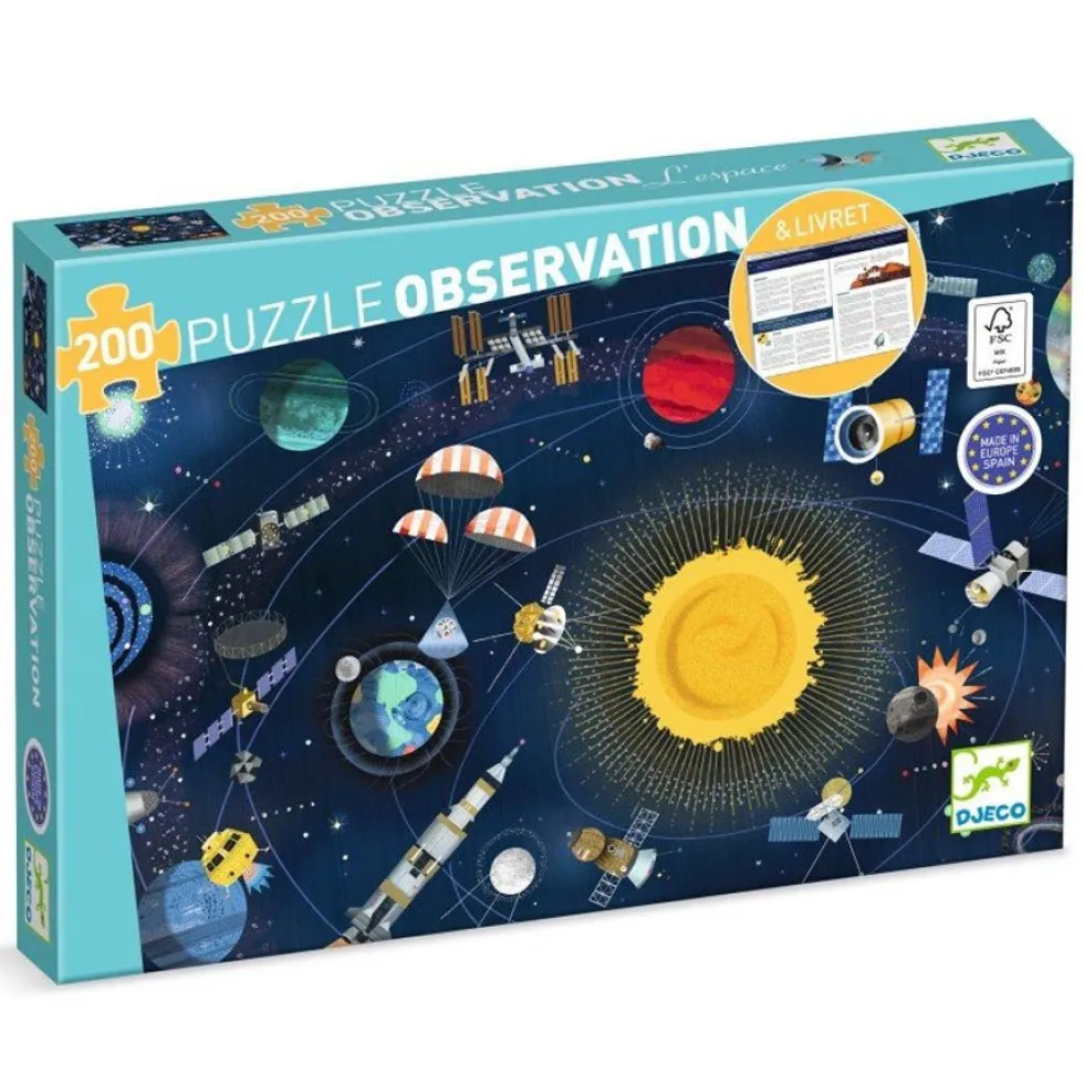 Observationspuslespil med Rummet (200 brikker)