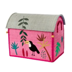 Opbevaringskurv Jungle Pink (lille)