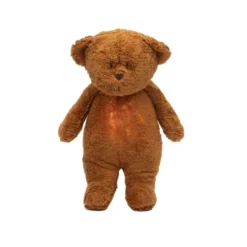2.0 Organic Humming Bjørn Med Lampe Caramel