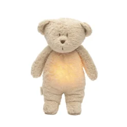 2.0 Organic Humming Bjørn Med Lampe Sand