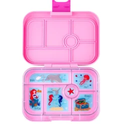 Original Madkasse Med 6 Rum Power Pink/Mermaid Tray