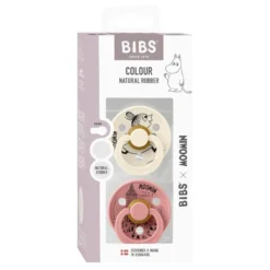 2-Pak BIBS X Mumi Lille My Colour Sut Ivory/Dusty Pink (Str 2)