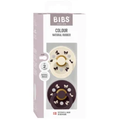 2-Pak Holiday Bow Colour Sut Ivory/Plum (str 2)