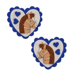 2-Pak Hårclips Scalloped Heart Show Pony (Store)