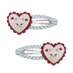 2-Pak Hårspænder Seafriend Heart (Store)
