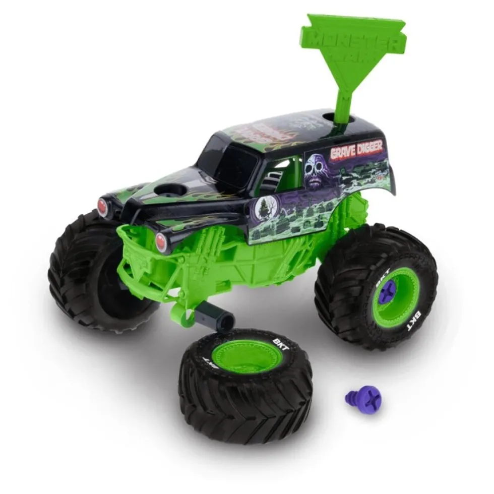 2-pak Mechanix Byg Din Egen Monstertruck med Megalodon & Grave Digger