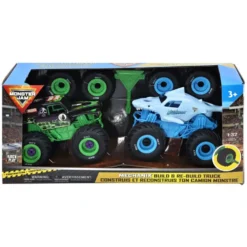 2-pak Mechanix Byg Din Egen Monstertruck med Megalodon & Grave Digger