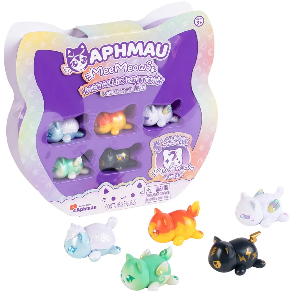 5-Pak Mystery Meemeow Elemental Figurer