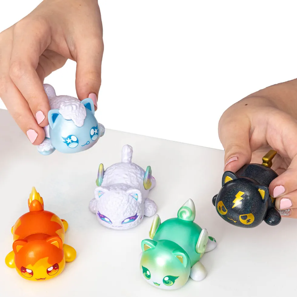 5-Pak Mystery Meemeow Elemental Figurer