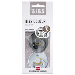 2-Pak Rund Sut Iron/Baby Blue (str 3)