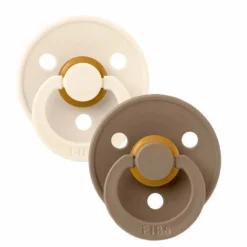 2-Pak Rund Sut Ivory / Dark Oak (str 2)