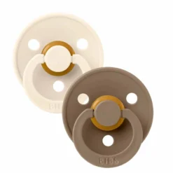 2-Pak Rund Sut Ivory / Dark Oak (str 1)