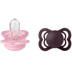 2-Pak Supreme Silikone Sut Baby Pink / Plum (str 1)